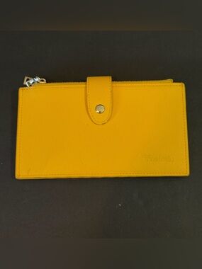 Travelambo Yellow Wallet RFID Blocking Bifold Multi Card Holder Organizer Travel